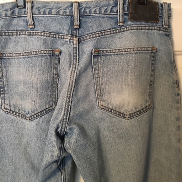 Diamond Gusset Mens 36x30 Straight Leg Jeans Blue Zip Fly Light Wash. - Picture 12 of 12